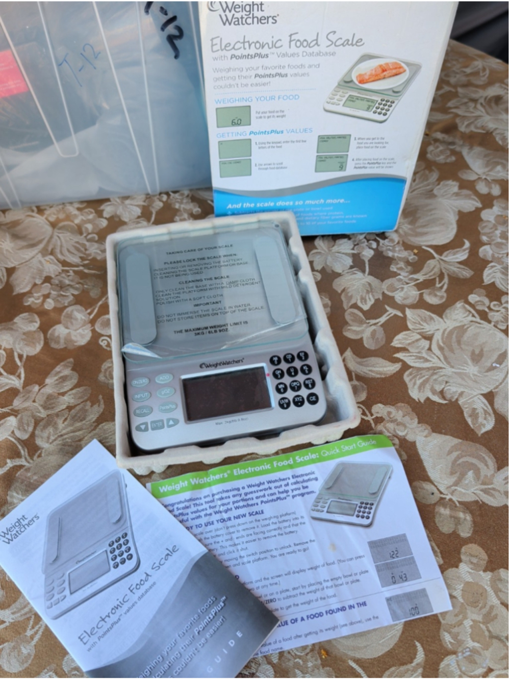 Weight Watchers Electronic Food Scale w/ Points Plus Values Database Points